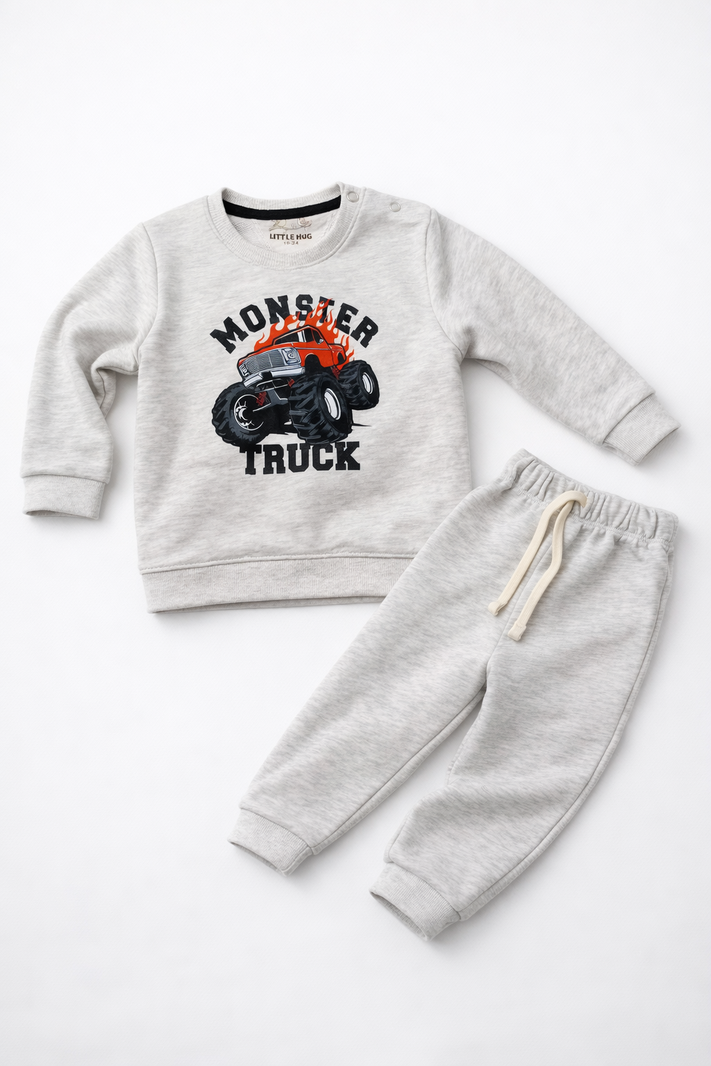 Pajama Suit fleece Monster truck - Little Hug