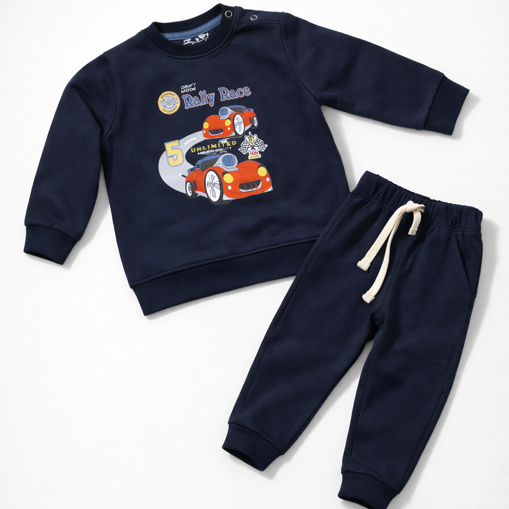 Pajama Suit fleece Rally race car - Little Hug