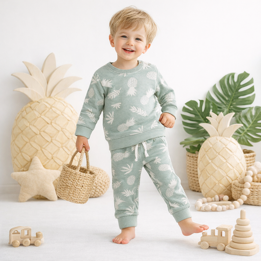 Pajama Suit Terry pineapple - Little Hug