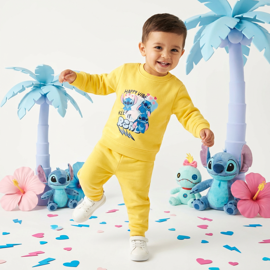 Pajama Suit fleece happy vibe - Little Hug