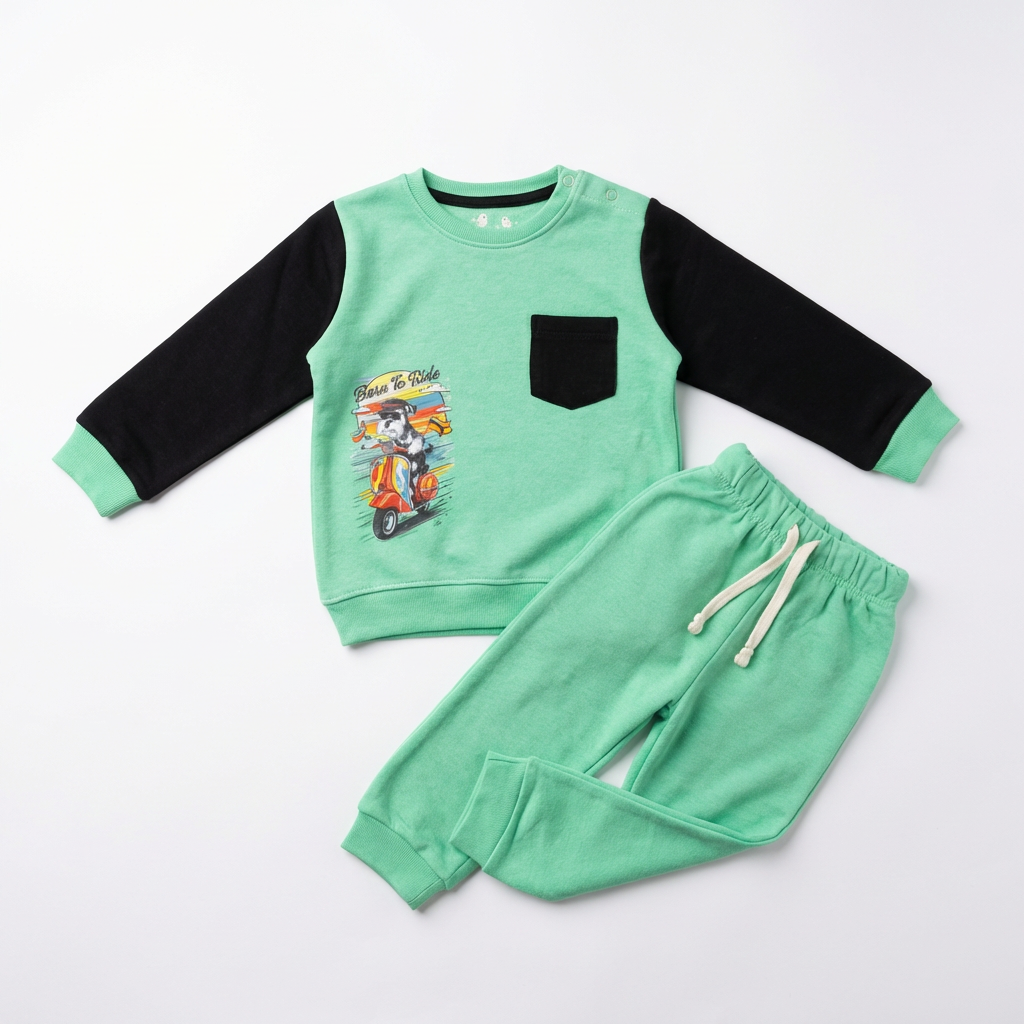Pajama Suit fleece with Pocket & Scooter - Little Hug