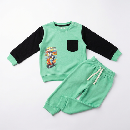 Pajama Suit fleece with Pocket & Scooter - Little Hug