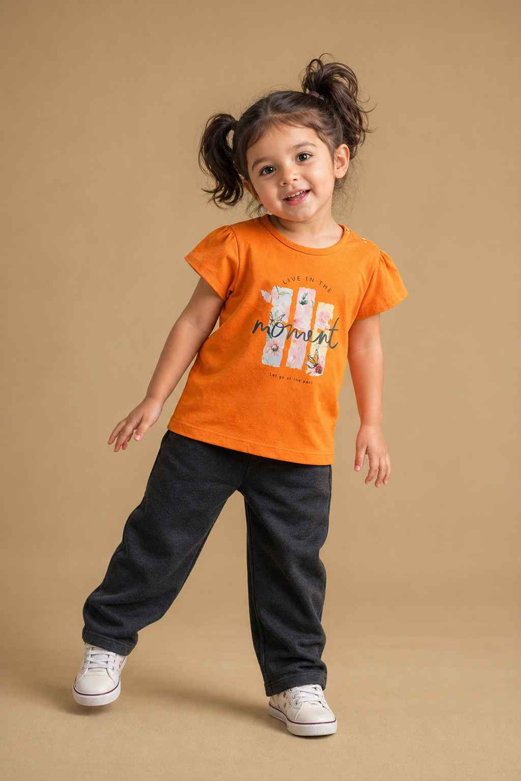 Girls Tight Suit Flowers Print