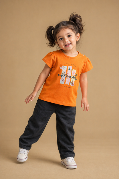 Girls Tight Suit Flowers Print