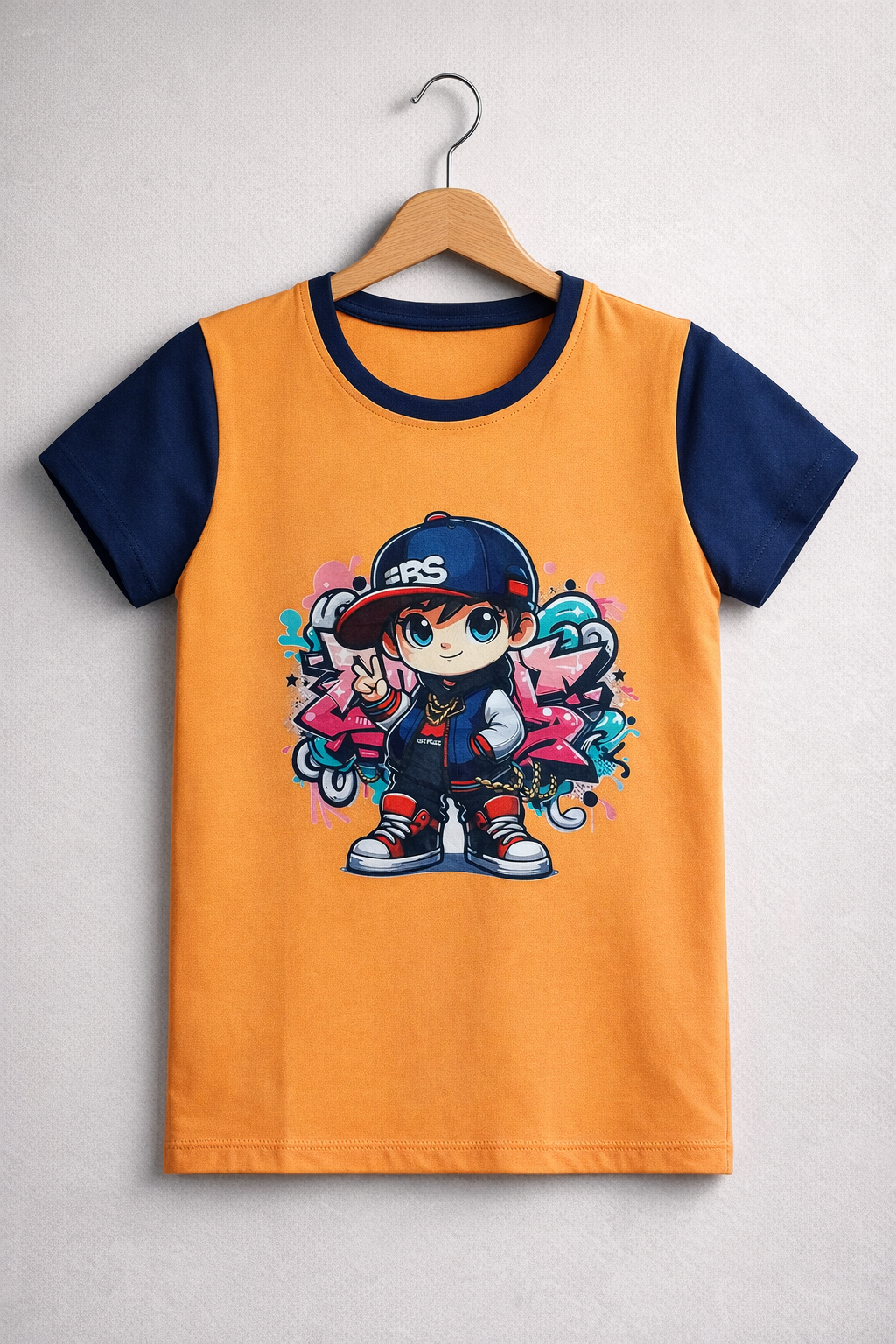 T-Shirt Cap Boy Theme Print