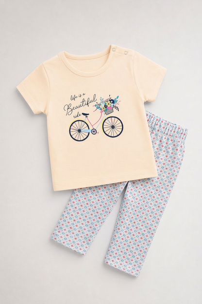 Girls Tight Suit Beautiful Print
