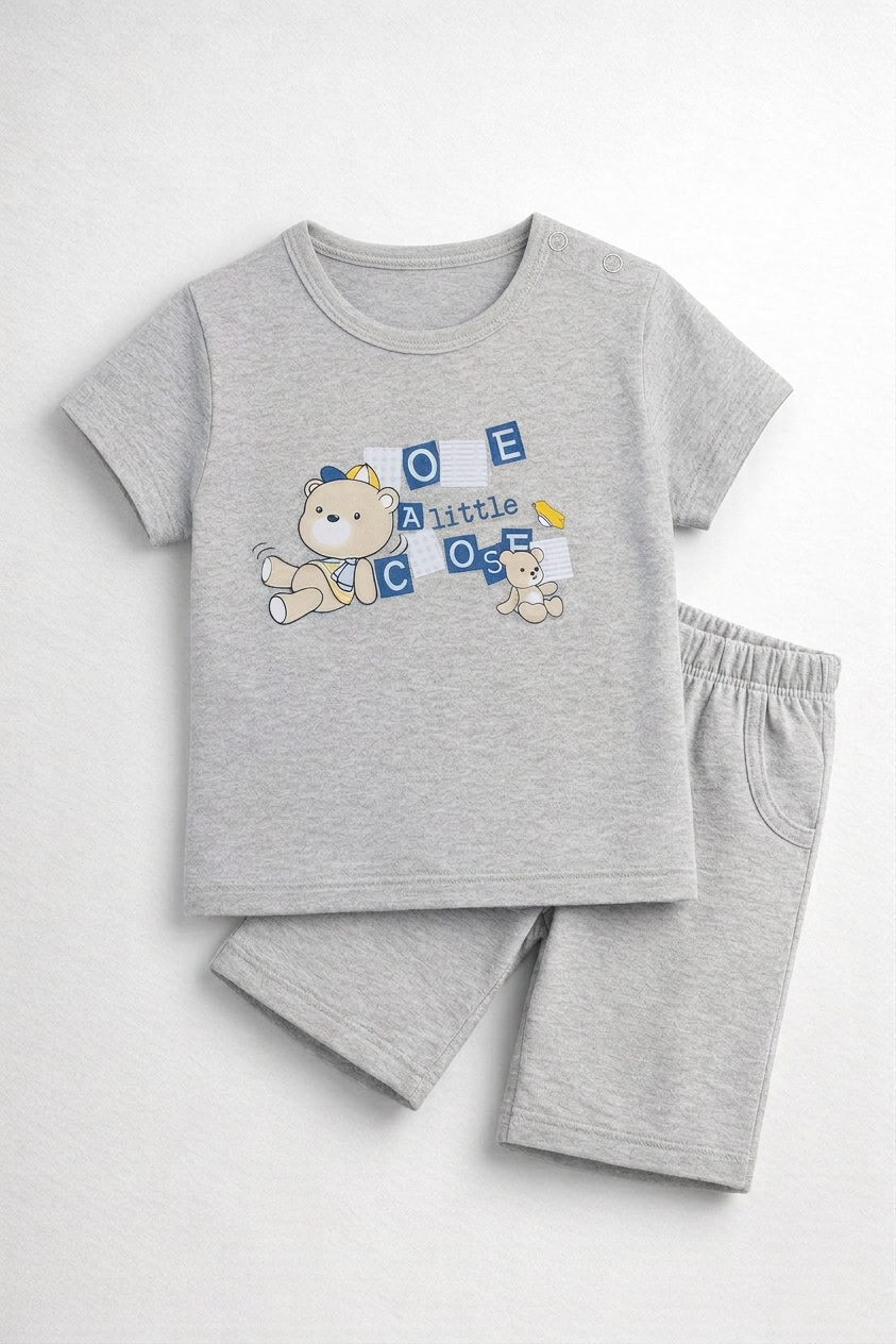 Knicker Suit Bear Print - Little Hug