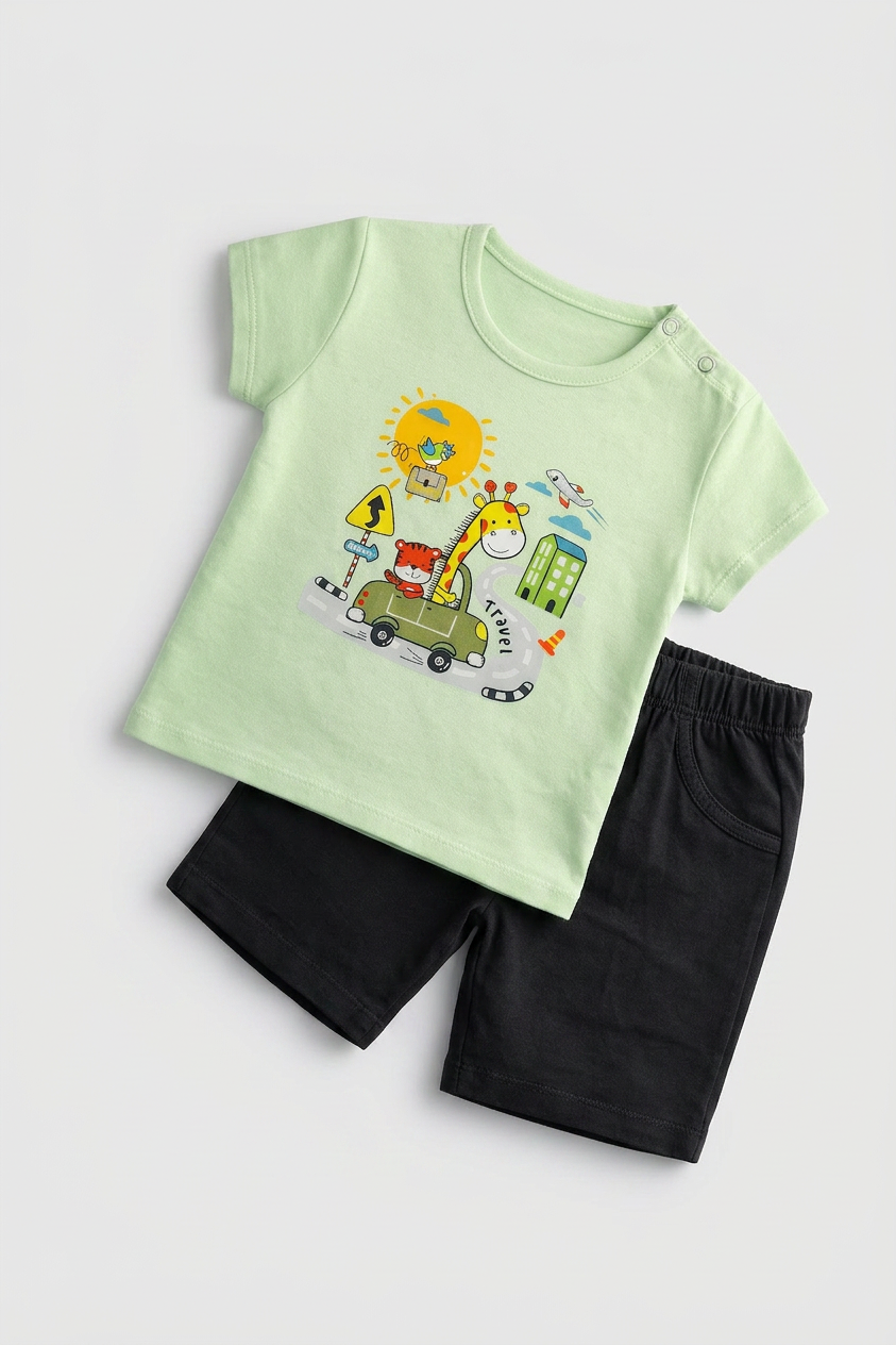 Knicker Suit Car Travel Theme Print