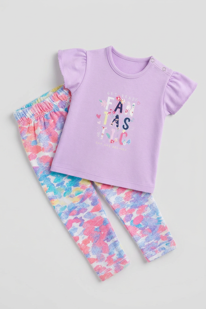 Girls Tight Suit Fantastic Print