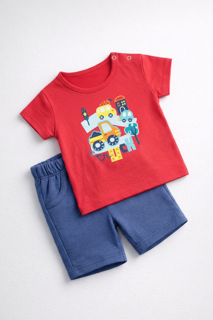 Knicker Suit Truck Print - Little Hug