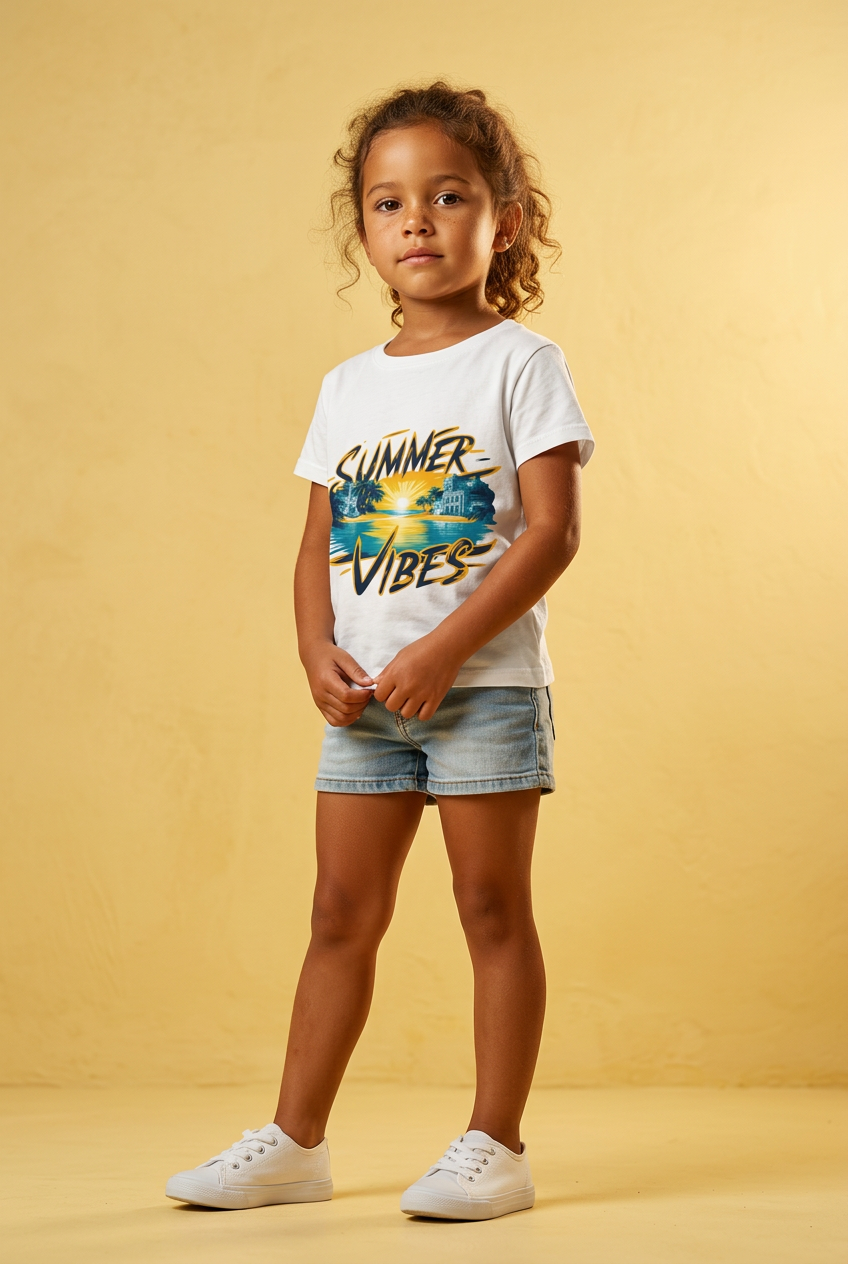 T-Shirt Summer Vibes Theme Print