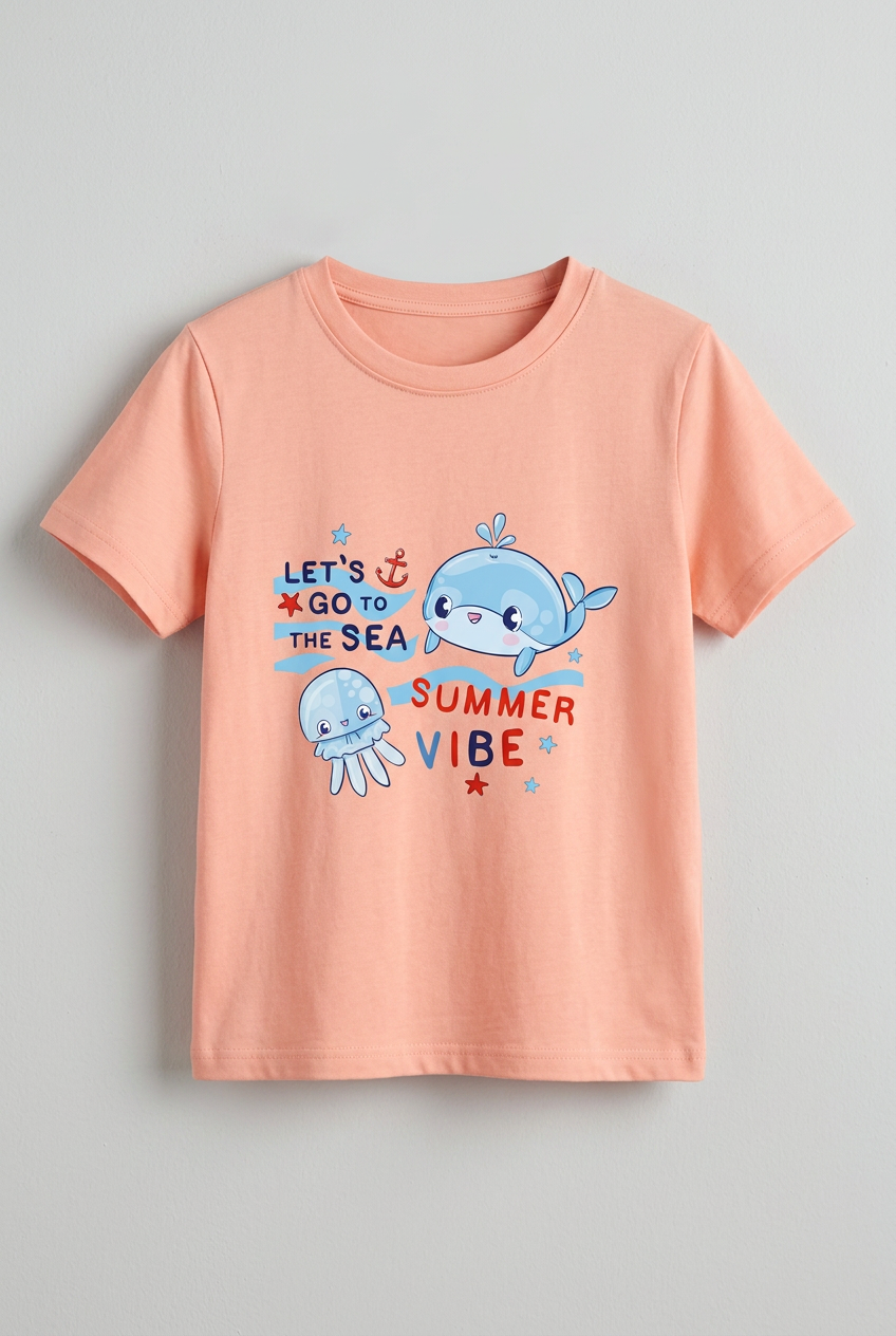T-Shirt Summer Vibes Theme Print