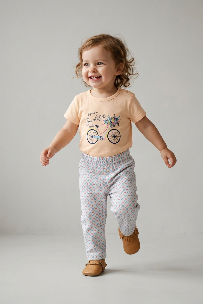 Girls Tight Suit Beautiful Print