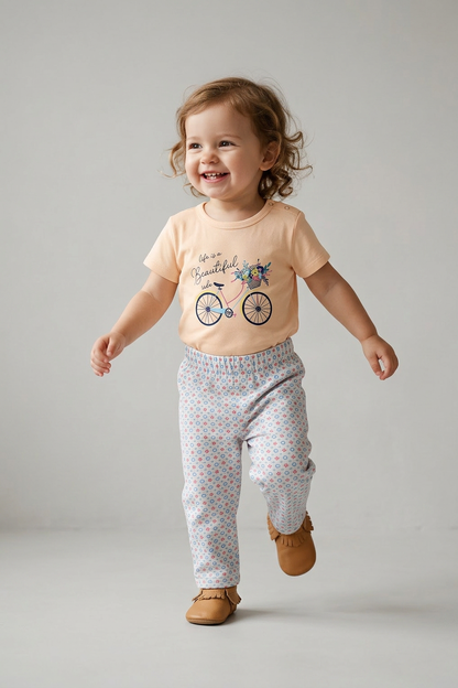 Girls Tight Suit Beautiful Print