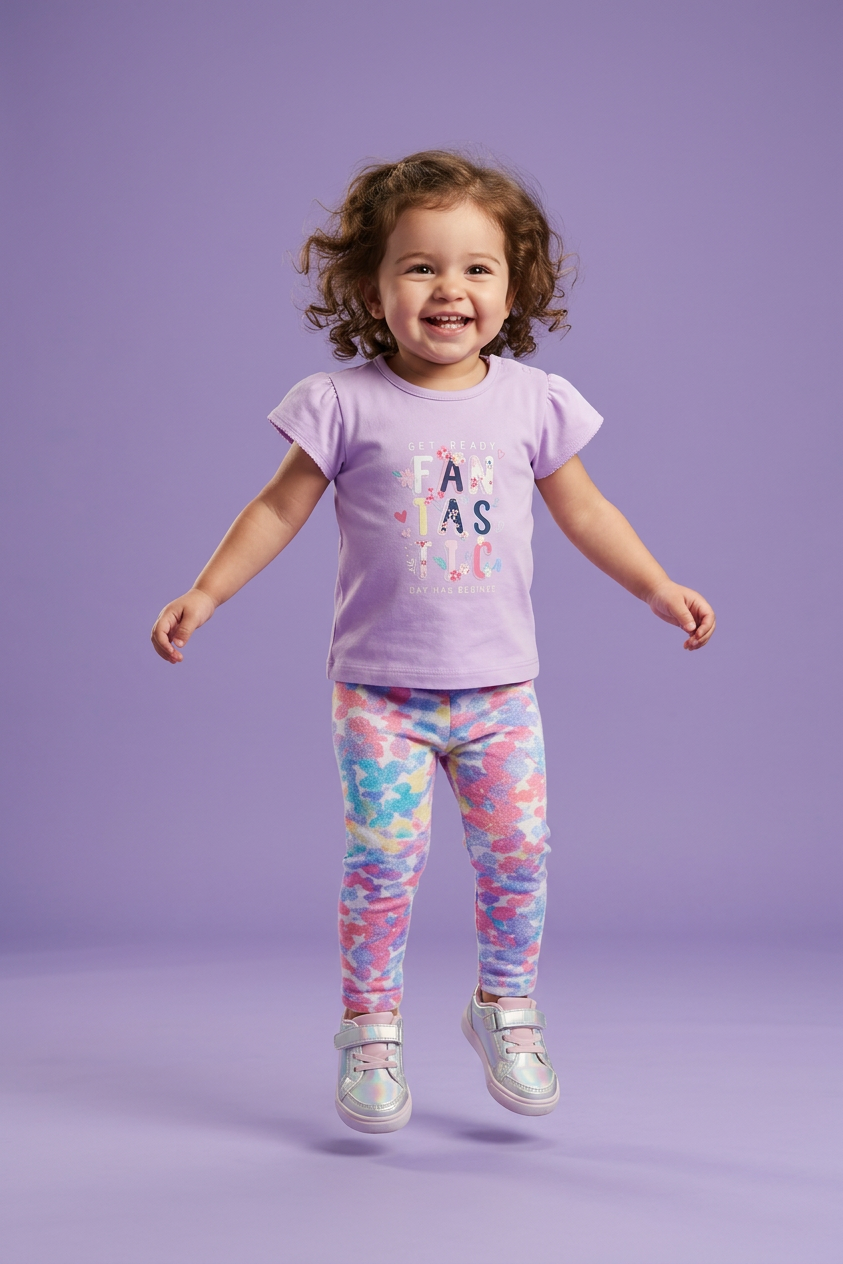 Girls Tight Suit Fantastic Print