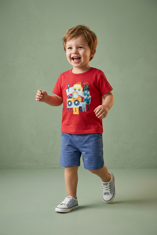 Knicker Suit Truck Print - Little Hug