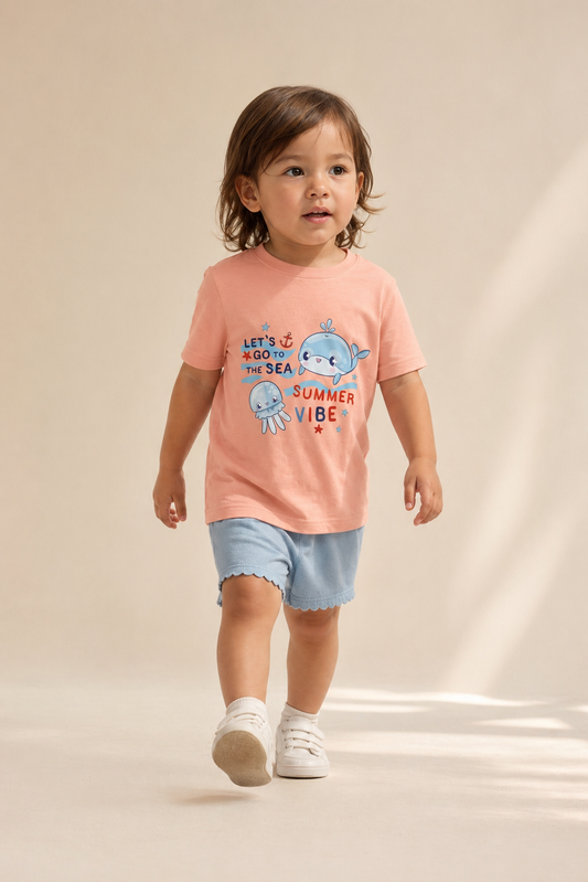 T-Shirt Summer Vibes Theme Print